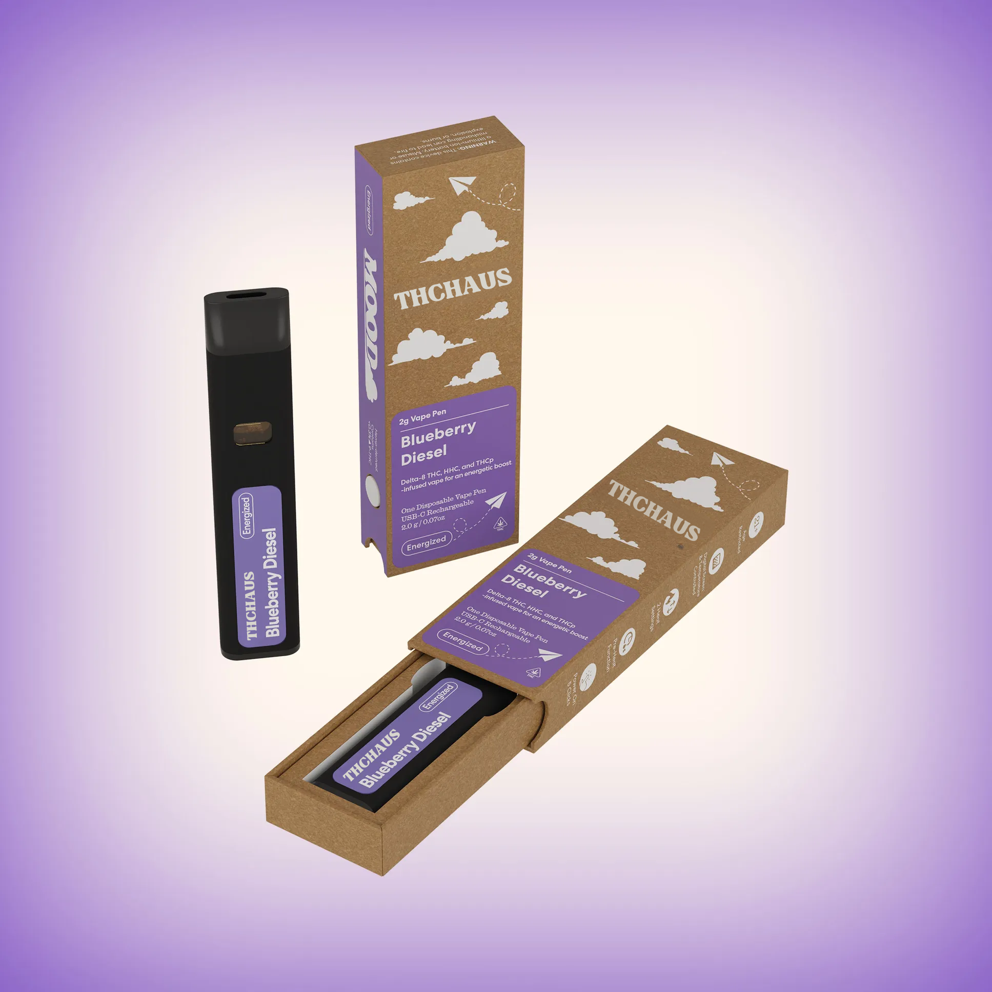 Hero Dose Delta-8 THC Blueberry Diesel Eingweg Vape – Bild 4